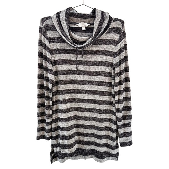 Market & Spruce Dresses & Skirts - MARKET & SPRUCE Granita Cowl Neck Stripe Sweater Dress • Small • gray